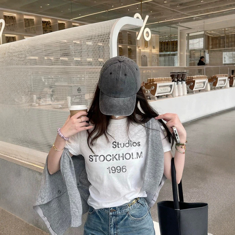 Original design! Shenzhen Boyfriend 26 new summer vintage distressed 1996 letter print slim-fit short-sleeve T-shirt Original design! Shenzhen Boyfriend 26 new summer vintage distressed 1996 letter print slim-fit short-sleeve T-shirt