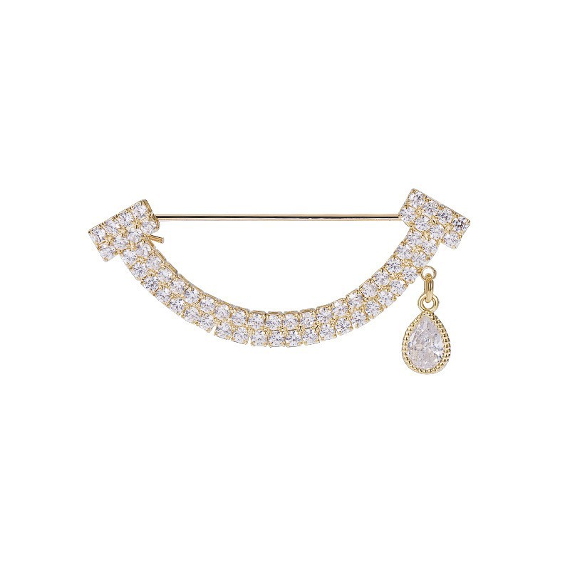 미니 귀여운 안티 러닝 라이트 버클 틈새 브로치 여성용 핀 고정 의류 장식 칼라 핀 절묘한 라인스톤 아티팩트