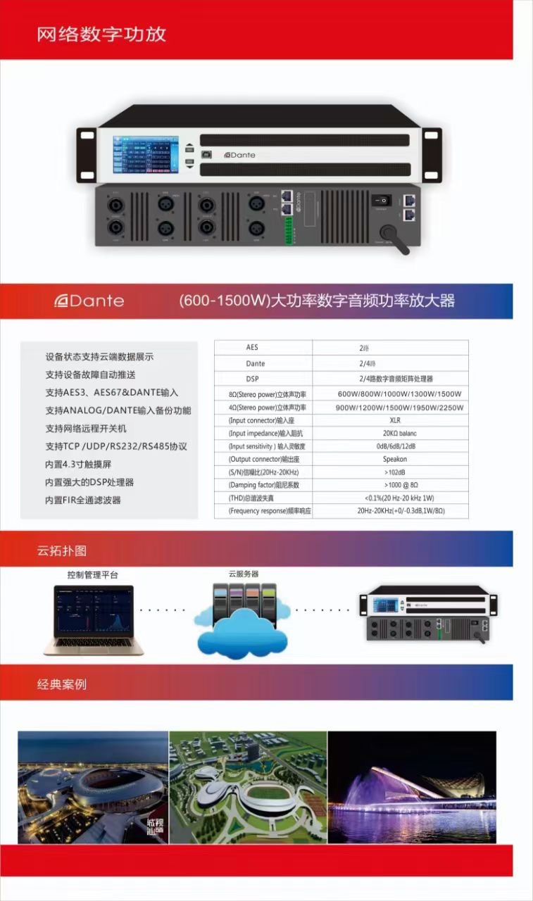 智能网络中控数字功放视频会议主机主备自动切换