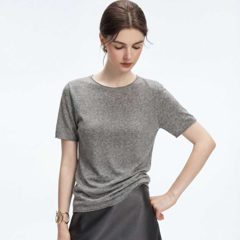 Minimalist Style Linen Rolled-Edge Short-Sleeve T-Shirt Upw Fine-Spun Lightweight Breathable Loose-Fitting Versatile Round-Neck Short-Sleeve Minimalist Style Linen Rolled-Edge Short-Sleeve T-Shirt Upw Fine-Spun Lightweight Breathable Loose-Fitting Versatile Round-Neck Short-Sleeve