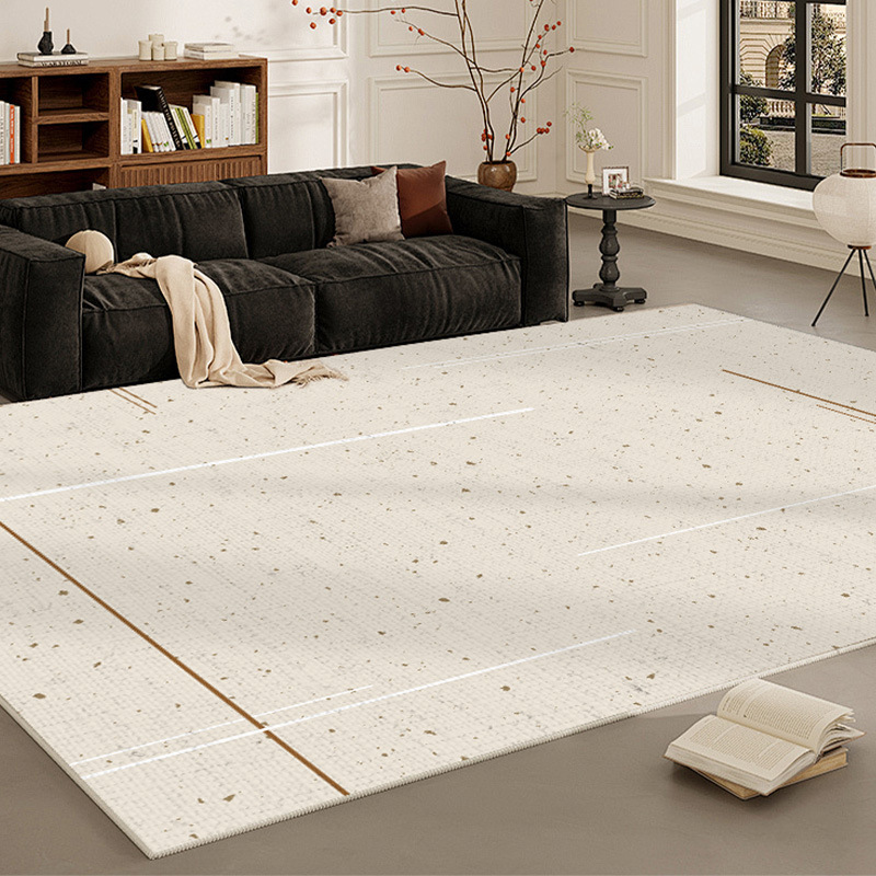 Alfombra sala de estar aire crema impermeable a prueba de contaminación simple alfombra de cama del dormitorio resistente a la suciedad fácil de cuidar alfombra aire crema minimalista