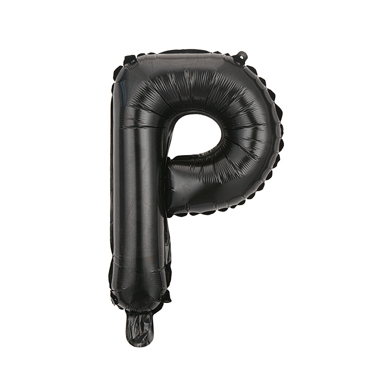 Estilo americano Delgado 16 pulgadas inglés carta globo pequeño tamaño A- Z cumpleaños boda habitación decoración aluminio película globo al por mayor