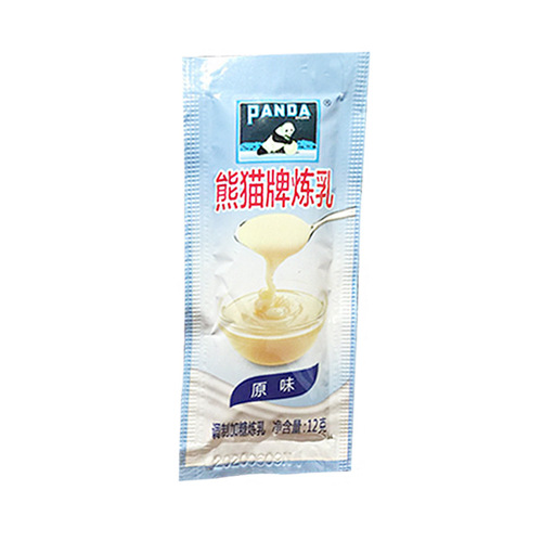 Panda Brand Sugar-Added Condensed Milk 12g*100 Pack Condensed Milk Small Packaging Coffee Dessert Egg Tart Commercial Bread Use