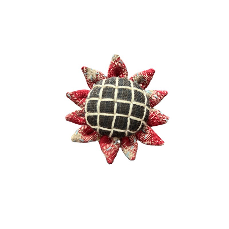 Titular de la aguja de girasol hecho a mano DIY bordado paquete de material de doble uso Lu bordado patchwork broche joyería novato bolsa de costura