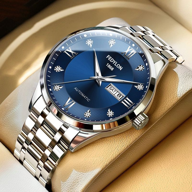 Fotyron reloj de negocios de moda nacional reloj automático no mecánico para hombres calendario inglés reloj de cuarzo luminoso
