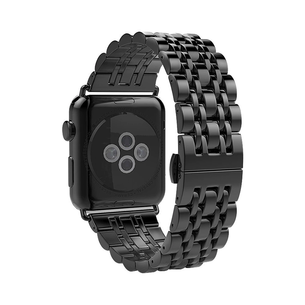 Подходит для Apple iWATCH7 металлический нержавеющая сталь ремешок iwatch6/3/4/5SE цепь семь - жемчужина нержавеющая сталь наручный браслет