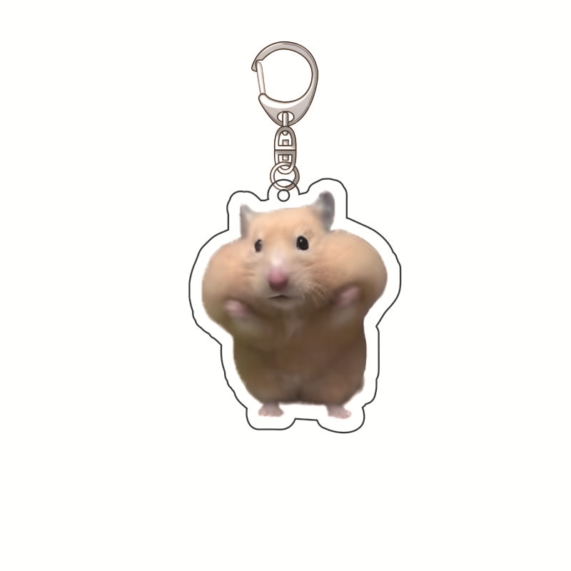 Plátano gato feliz gato acrílico llavero comida gato gato cabeza emoji paquete llavero divertido