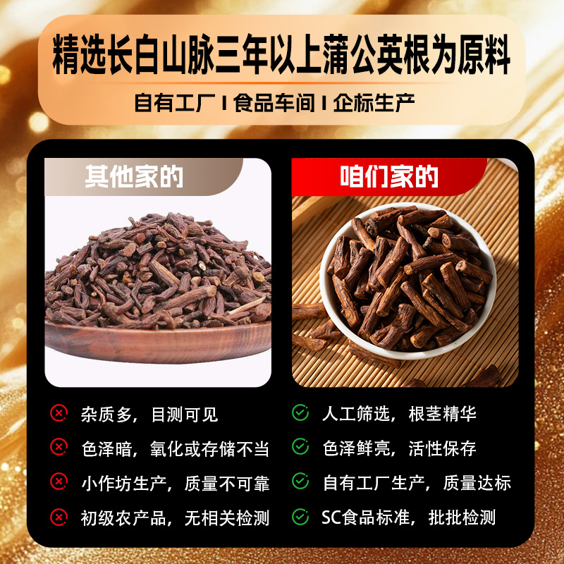 Dandelion Root Tea Roasted Dandelion Root Herbal Tea for Daily Wellness 200g specifications