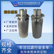 廠家供應定制熔體濾芯100*200 快裝接口不銹鋼濾芯
