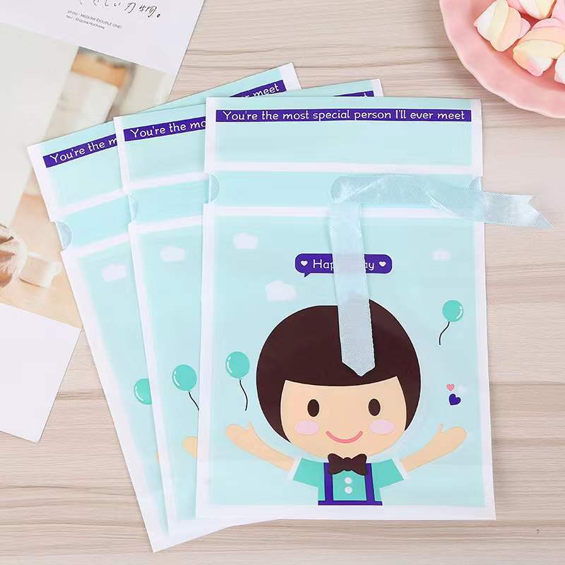 幼儿园卡通礼品袋塑料包装袋礼物可爱袋子饼干零食丝带抽绳束口袋