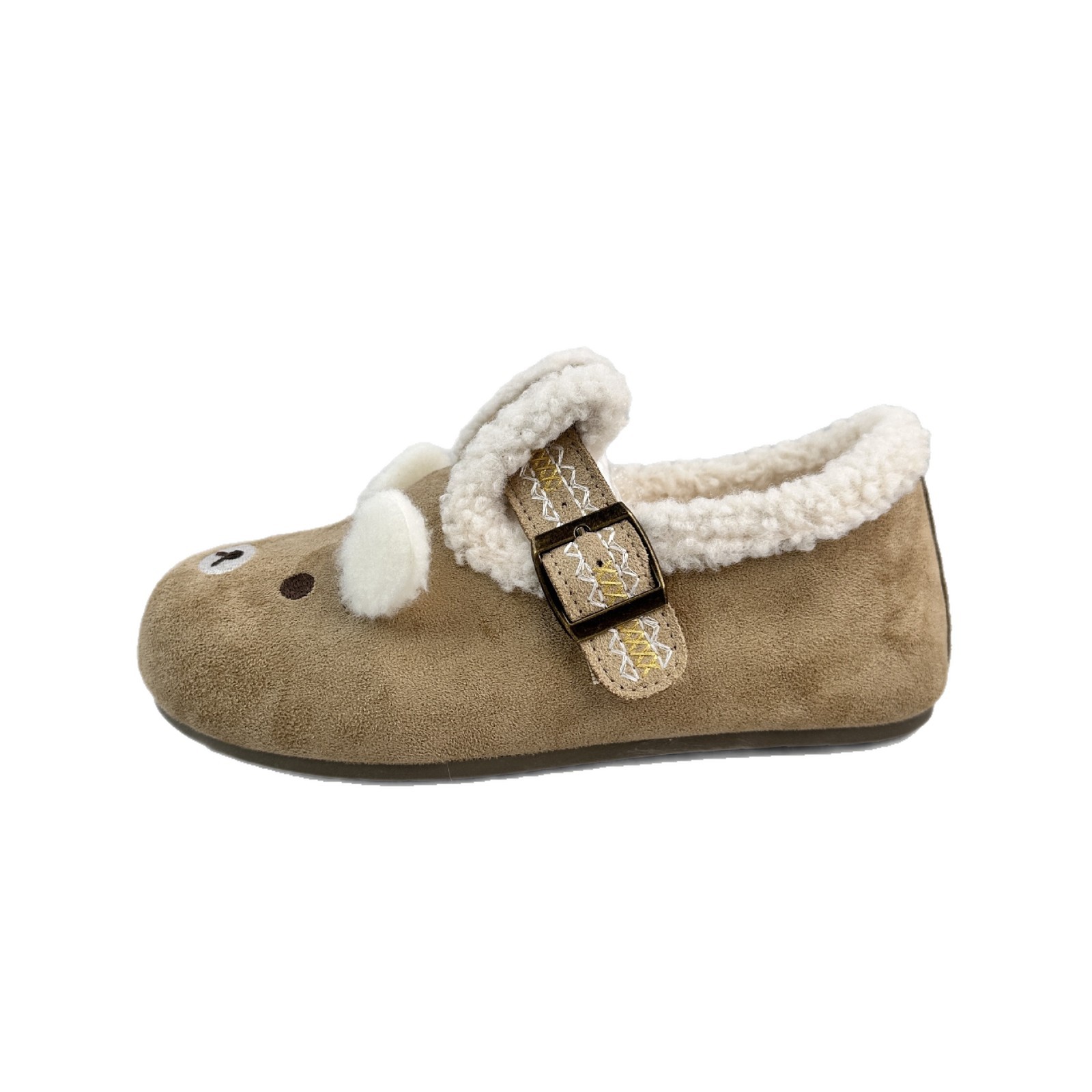 Zapatos de invierno de peluche calientes de ondas más lejos incluyen zapatos de algodón de dibujos animados con zapatos de peluche de peluche para mujeres