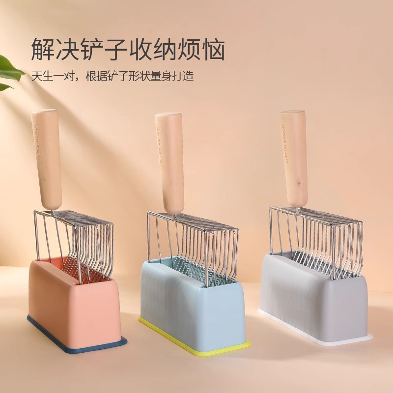金属製猫砂スコップベース収納ボックス猫砂スコップ配置棚うんちスコップセット猫砂スコップコンパニオンペット用品|undefined