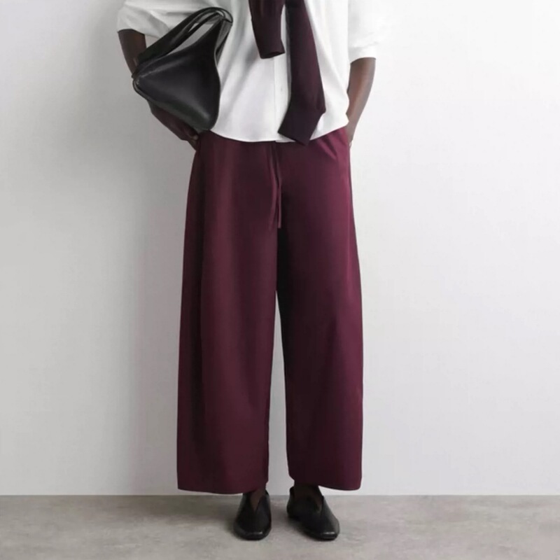 Cs Women's Casual Style Barrel-Shaped Drawstring Elastic Waistband 8-Color Long Pants 26 Spring New Arrivals 1208911016 Cs Women's Casual Style Barrel-Shaped Drawstring Elastic Waistband 8-Color Long Pants 26 Spring New Arrivals 1208911016