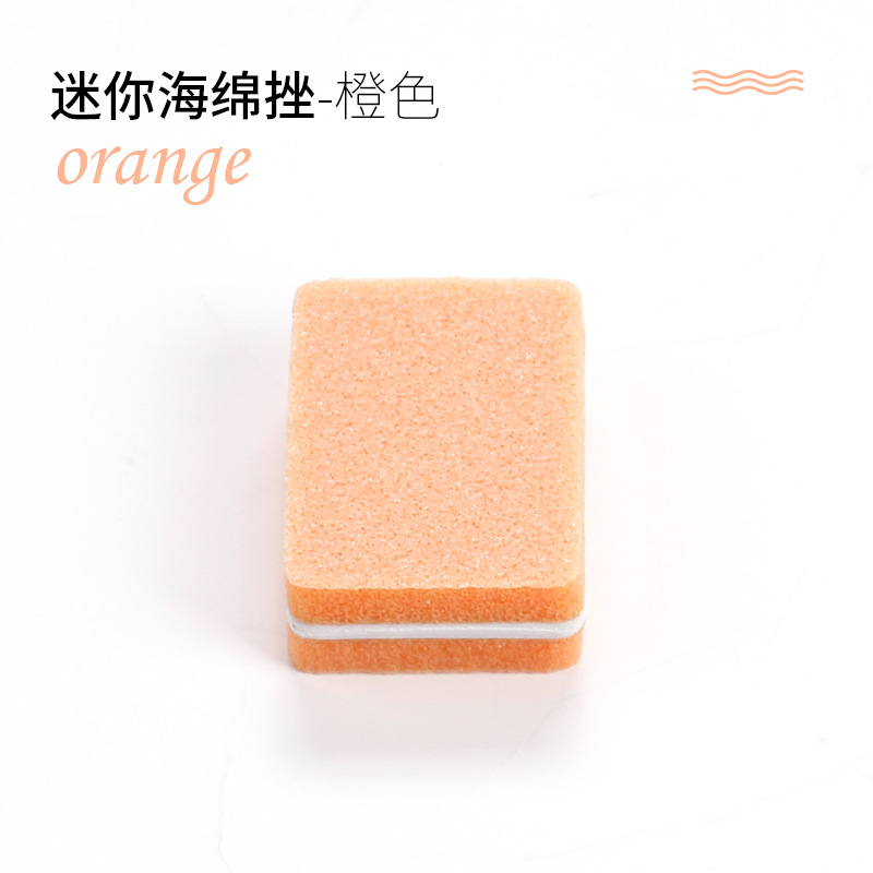 Manicura mini Archivo de esponja tofu bloque de tamaño pequeño esponja pulido esponja lima de uñas de dos lados pulido herramientas de manicura