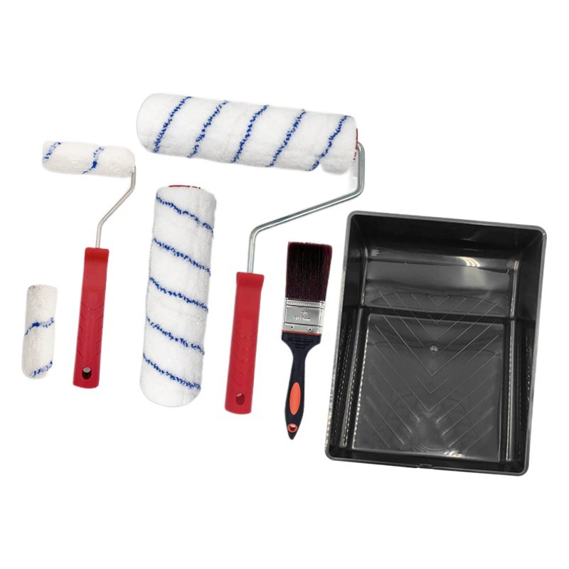 В наличии БЕСПЛАТНАЯ ДОСТАВКА Экспортная торговля 4 дюйма 9 дюймов полиэстер настенные инструменты пластиковая краска латексный валик щетка лоток краска костюм