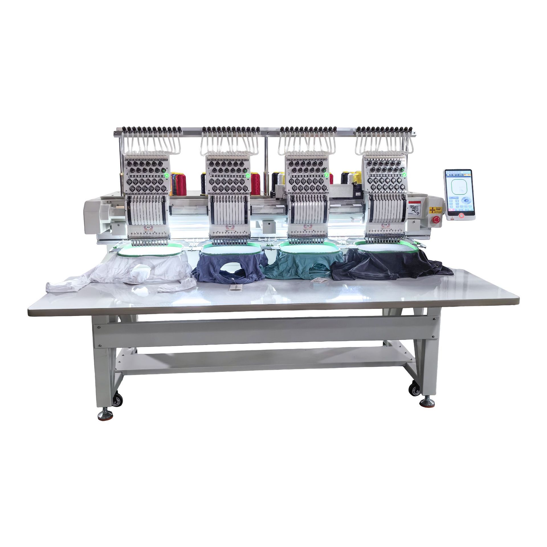 Shang Chen suministra 4 cabezas pro máquina de bordado multifuncional de computadora automática a gran escala máquina de bordado comercial