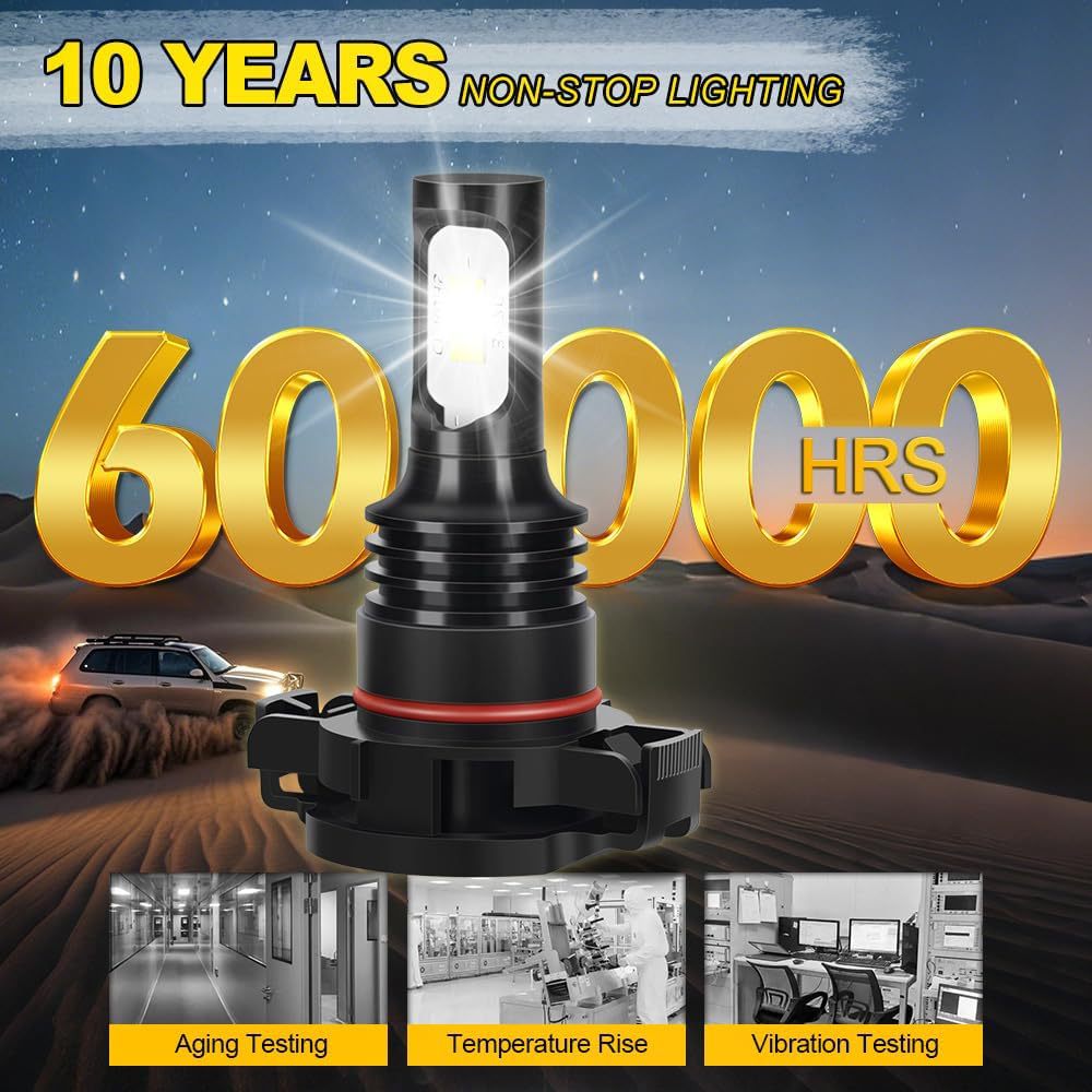Transfronterizos automóviles LED luz de niebla de alto brillo H16 5202 psx24w 2504 automóviles LED luz de niebla modificada