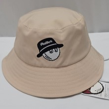 新款高尔夫球帽男女渔夫帽大檐遮阳休闲帽子球帽 有顶帽刺绣帽