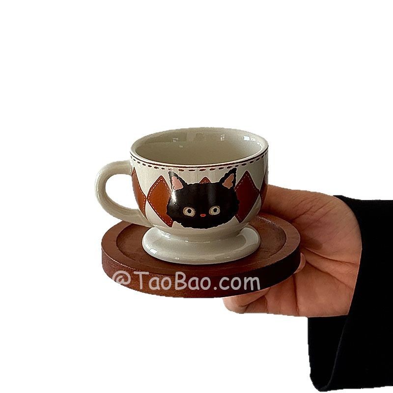 Sanq エスプレッソラテコーヒーカップとソーサーニッチクリエイティブドイツゴブレットティーカップミニセラミックカップギフト|undefined