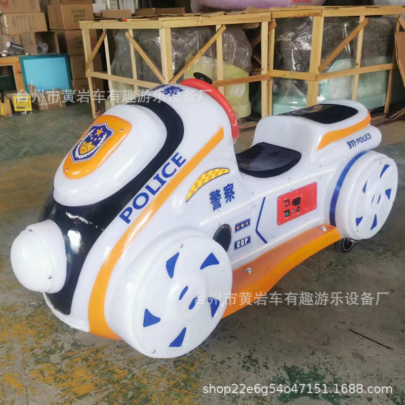 Coche de Choque Eléctrico Infantil de Plástico con Música, Temporizador y Contador para Parques y Plazas