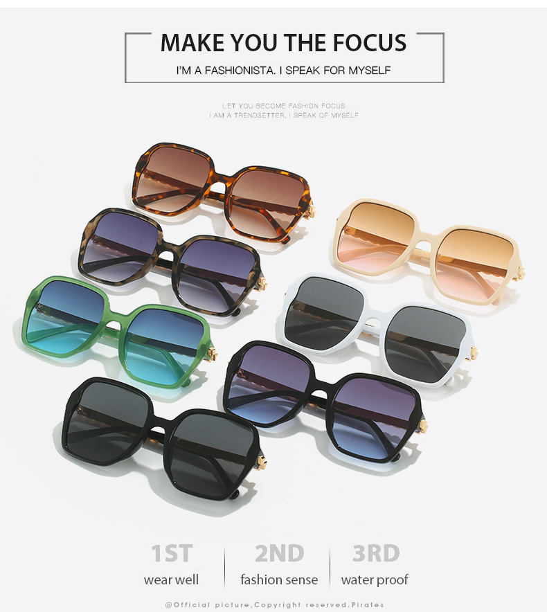 Fashion Solid Color Pc Square Full Frame Women's Sunglasses display picture 1