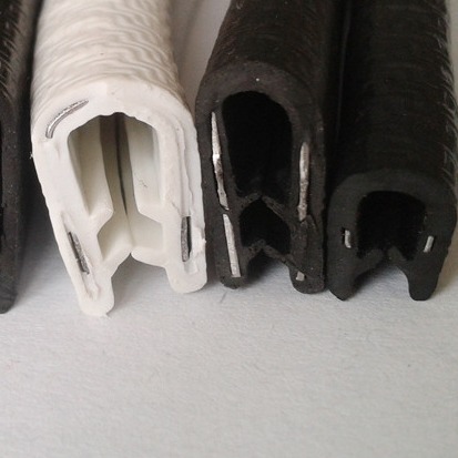 热卖pvc钢带复合密封条U型骨架密封条彩色装饰条PVC复合包边条