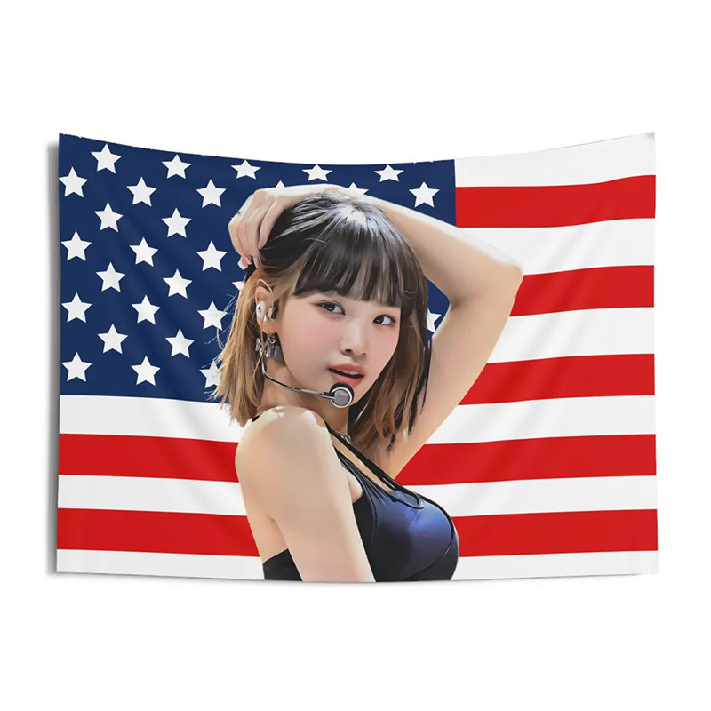 Amazonクロスボーダーサプライ アメリカ国旗背景 KIM-CHAEWON-Flag Jincaiyou 屋内吊り布旗|undefined