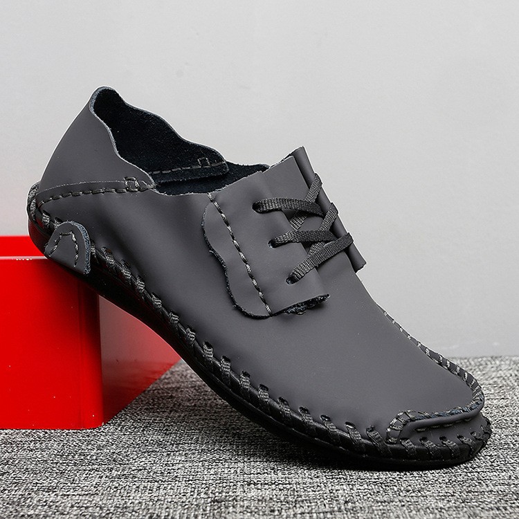 Zapatos de cuero casuales de invierno transfronterizos zapatos perezosos con cremallera lateral para hombres zapatos de negocios para hombres británicos zapatos de guisantes ligeros zapatos para hombres