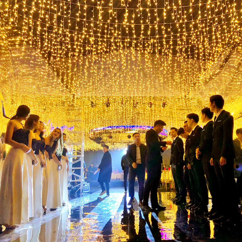 LEDアイスストリップライト、滝カーテンライト、星空、ガーリーな部屋、ロマンチックな結婚式、バー、ホリデーデコレーションライトストリング|undefined
