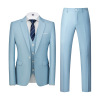 Foreign trade Cross border new pattern Men's suit Vest Western-style trousers Korean Edition man 's suit suit marry A button Three Blue