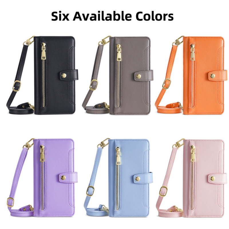 Suitable for Honor 10X Lite Shoulder Strap Leather Case, Honor 9 Mobile Phone Chain Strap Protective Case, V40 Mobile Phone Leather Case