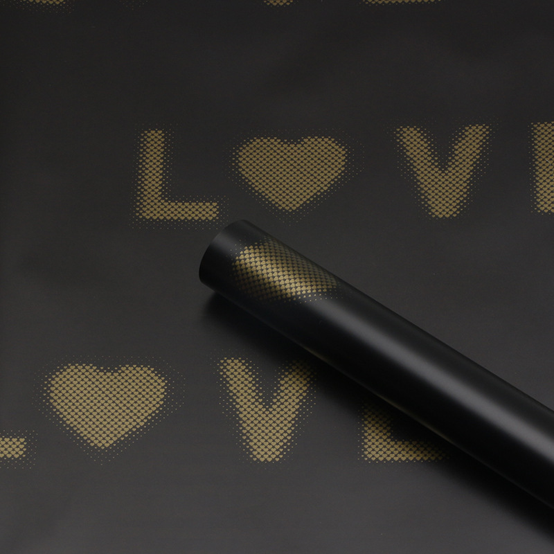 Huaxi comercio exterior transfronterizo Hansu papel de embalaje de flores grandes amor floral impermeable niebla papel florista materiales lotes