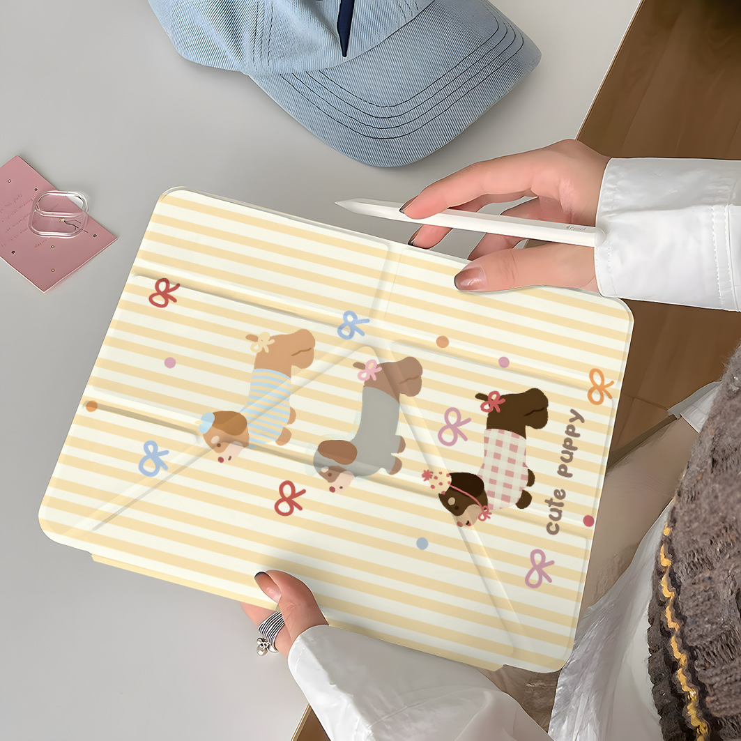 Raincoat Dachshund Y-Fold Ipada16 Protective Case Pro 11inch Mini7 Tablet 10/9/8 Generation Air6 Protective Case