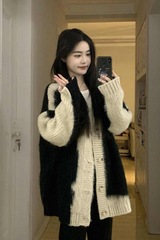 日系复古港味chic毛衣外套女春秋款慵懒风设计感小众软糯针织开衫