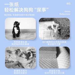 Pet Flavored Urine Absorbing Paper Dog Urine Pad Instant Absorbing Quick-drying Cat Absorbing Paper Quick-drying Toilet Deodorant Urine Wiping Paper