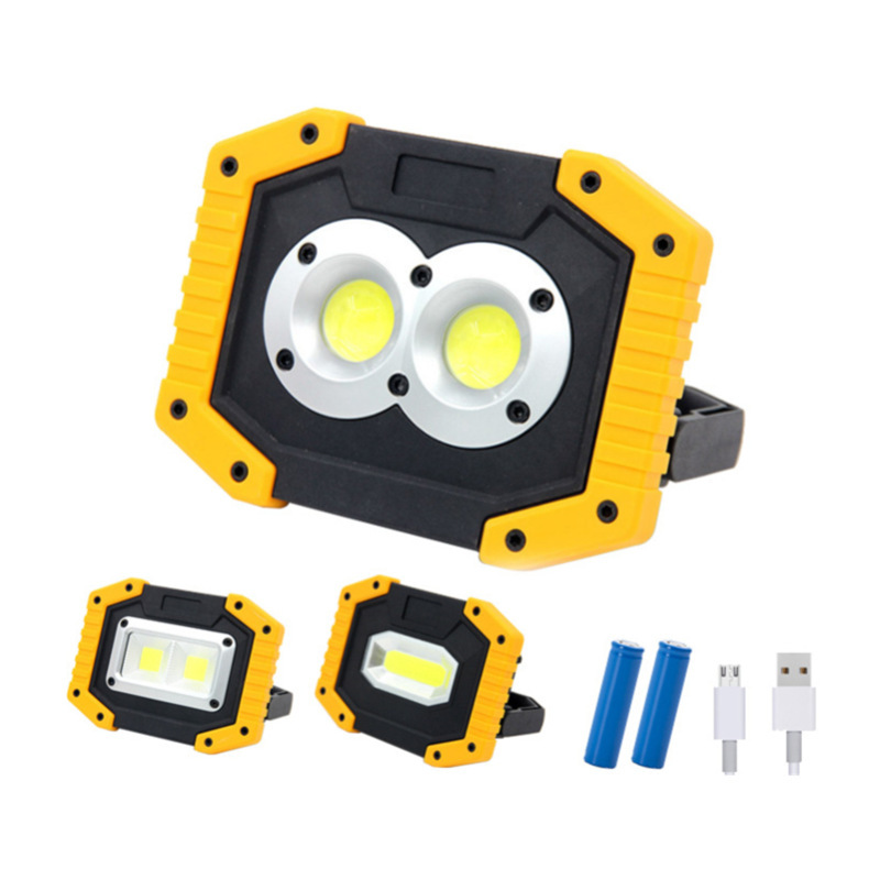 Strong Light Flashlight Bright Searchlight Satchel Cob Work Light Rechargeable Satchel Floodlight Outdoor Camping Style Light