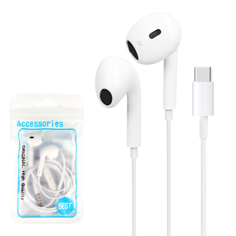 Auriculares con cable de cuarta generación para juegos de tableta de teléfono móvil con control de cable en la oreja Apple-Huawa-type-c-Honor
