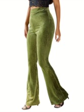 X 12723 High Waist Corduroy Flared Pants ������о�����ȿ�