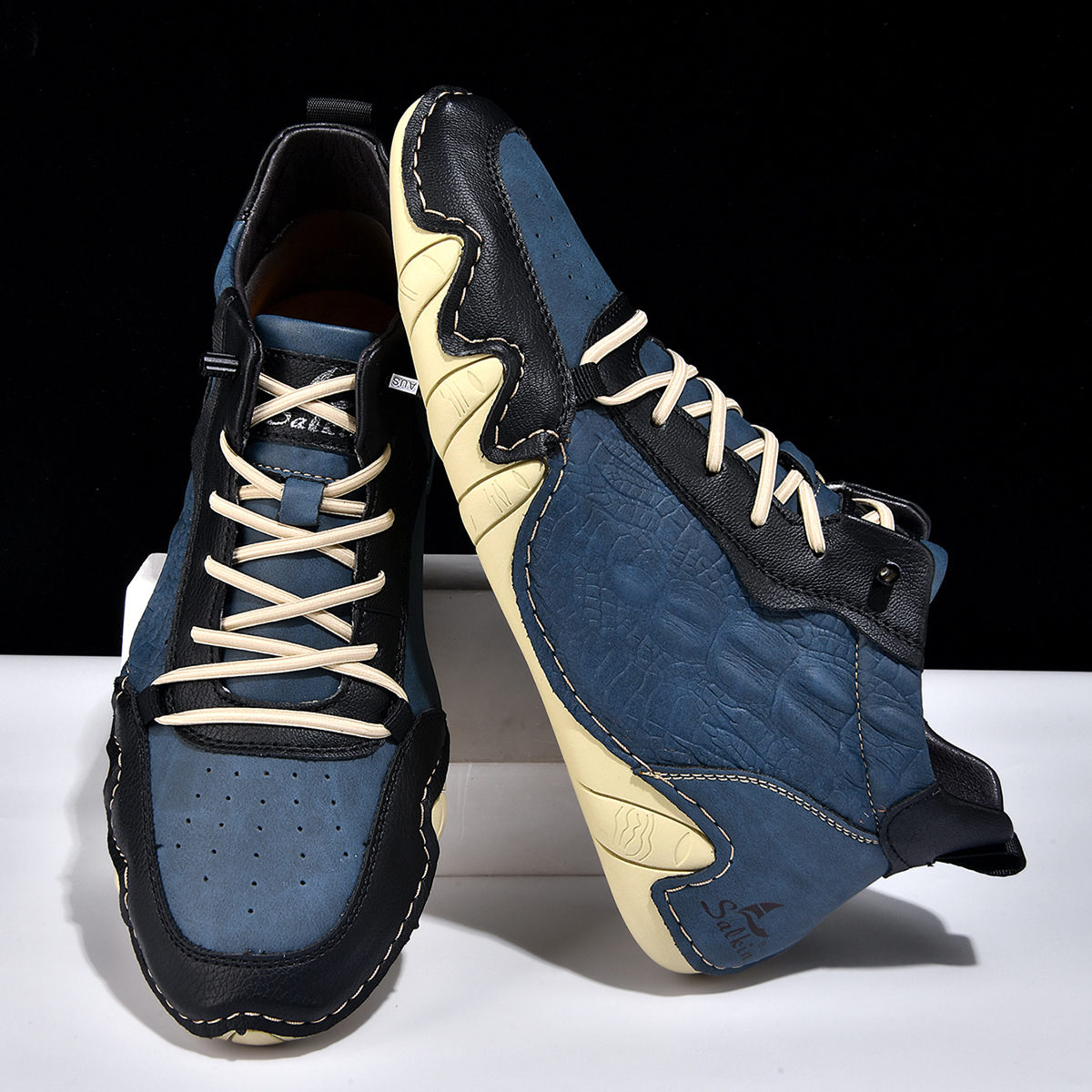 Herren Mid-top Martin Boots Mit Weiter Passform Für Freizeit_voghion.com