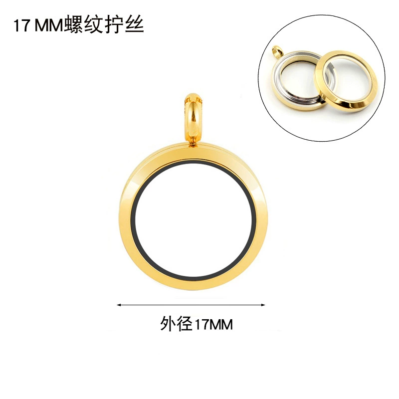 Стеклянный кулон-брошка, нержавеющая сталь с открывающимся вставка из китайской красной полимерной вставки, диаметры 15–45 мм