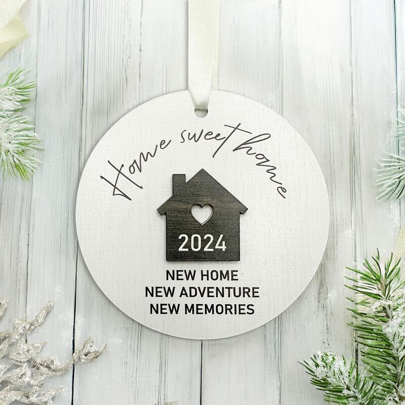 2025年越境新築祝いギフト クリスマス 母の日 バレンタインデー 装飾品 玄関用丸型木製吊り飾り|undefined
