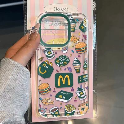 绿M记套餐适用苹果16PROMAX手机壳iPhone15全包式14潮款13软壳12/