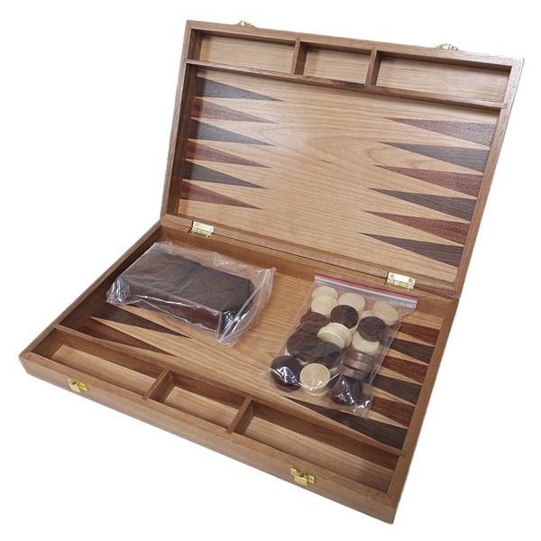 Wooden foldable chess from natural wood