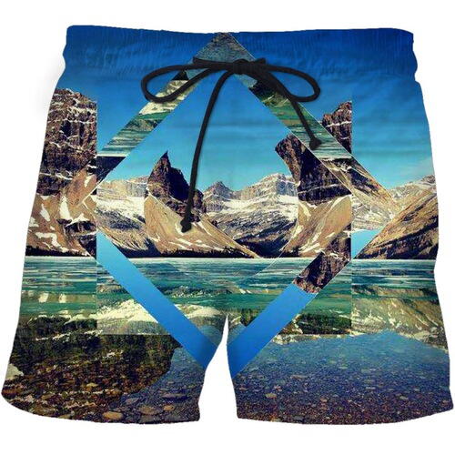  Cross-border Overseas Trade Summer Men's New Beach Shorts 3D Digital Printing Men's Shorts Factory Supply