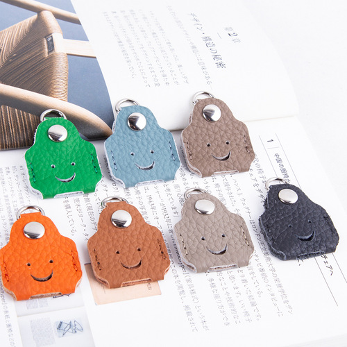 Export Import Creative Handmade Key Handle Cover Head Genuine Cowhide Household Electric Bicycle Room Door Key Protector