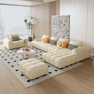 Cream style sofa cat scratch cloth imperial concubine combination Italian style set of living room straight row small apartment net red factory direct sales