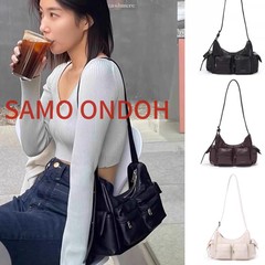韓国の新型SAMO ONDOHサドルバッグ斜めショルダーバッグ宋雨琦同モデルsamoondohトランペットバッグ女性