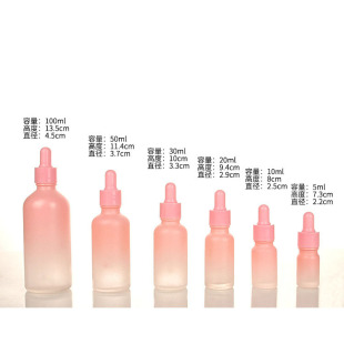Gradient Pink Essential Oil Bottle Essence Liquid Glue Tip Dropper Bottle 5Ml-100Ml Perfume Cosmetics Sub-Bottle