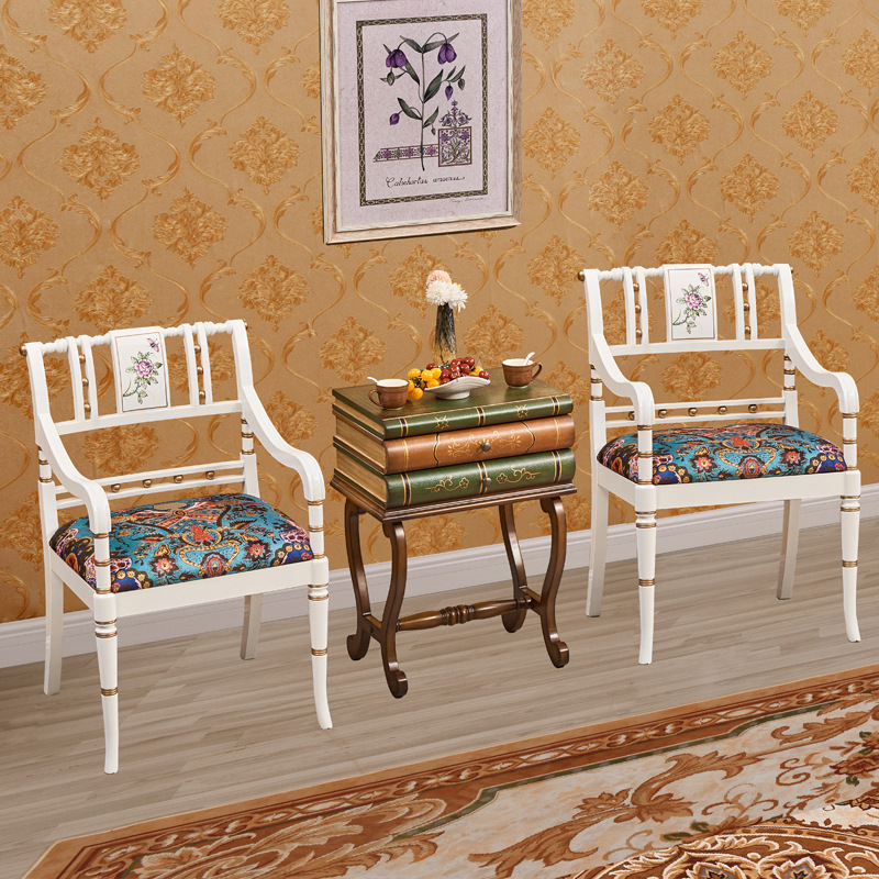 High beauty living room leisure chair creative books coffee table painted furniture two bucket table bedroom balcony one table two chairs