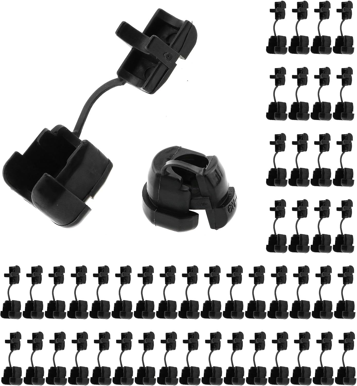 MEETOOT 50PCS Black Circular Cable Wire Strain Relief Bush G